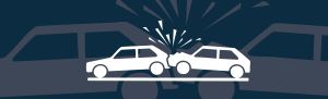 Bild: zwei Autos krachen ineinander, Autounfall